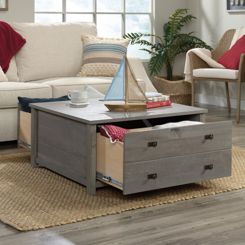 Table basse avec rangement Samons, Chêne mystique, Chêne mystique