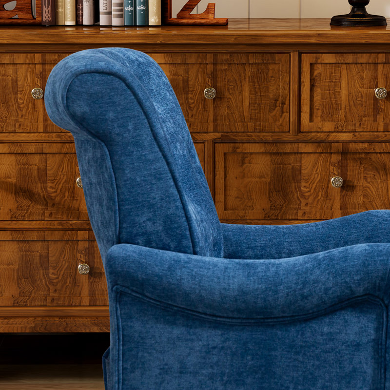 Fauteuil club Chenille, Chenille bleu
