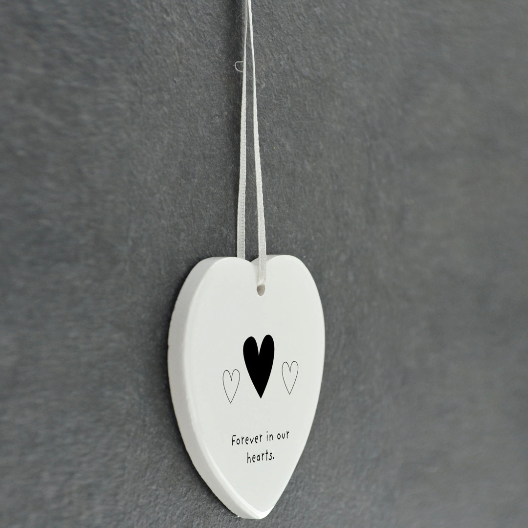 Sanson Forever In Our Hearts Heart Shaped Ceramic Ornament