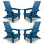 Chaise Adirondack pliable, chaise de patio d'extérieur toutes saisons HiPS-69851360