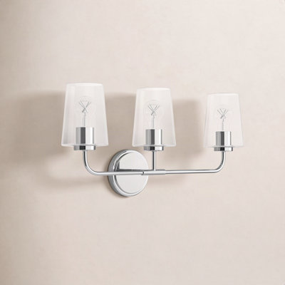 Verbena 3 Light Transparent Dimmable Vanity Light