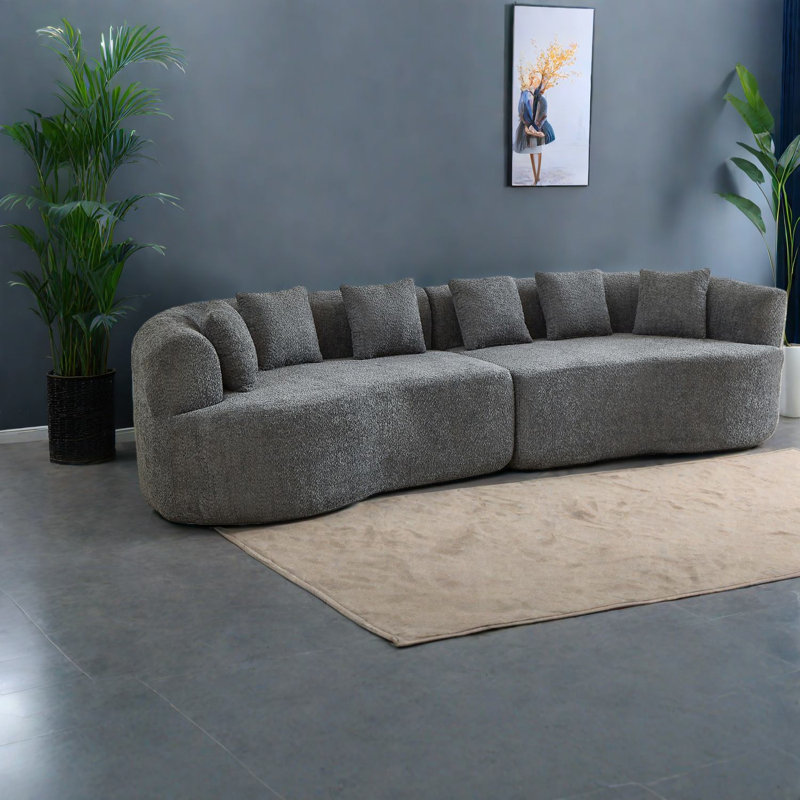 Compression Cloud Sectionals, Chenille 111.5 Inch Modern Home Sofa
