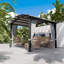 11 Ft. W x 10 Ft. D Metal Pergola with Canopy: Durable and Stylish Outdoor Solution