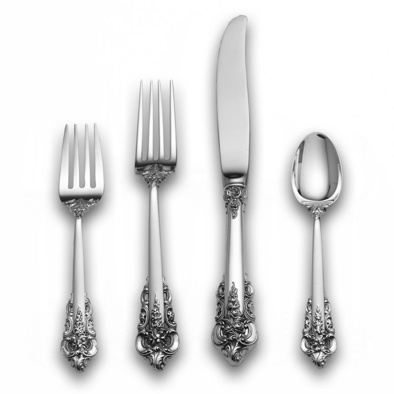 Ensemble de couverts 4 pièces, service pour 1 Sterling Silver Grande Baroque