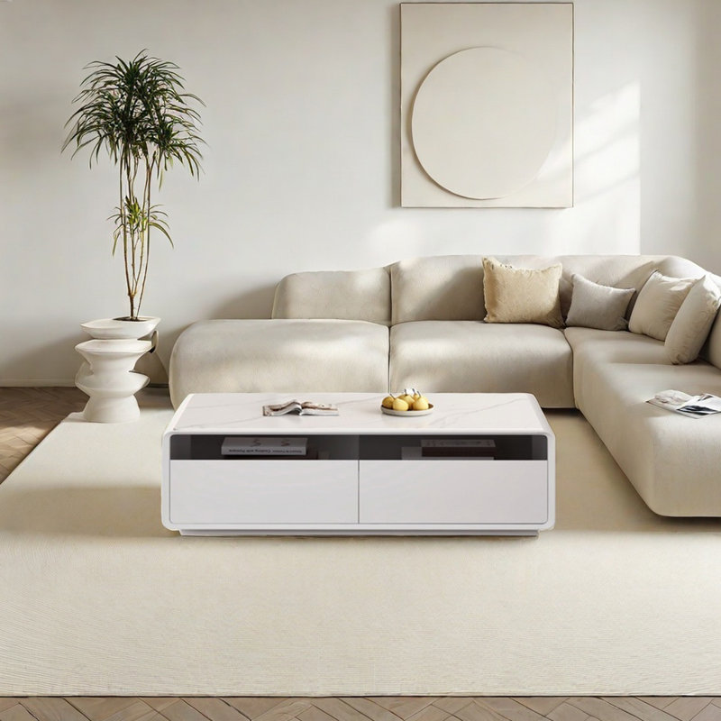 Table basse Modern, H 16,53 po x L 55,12 po x l 31,49 po