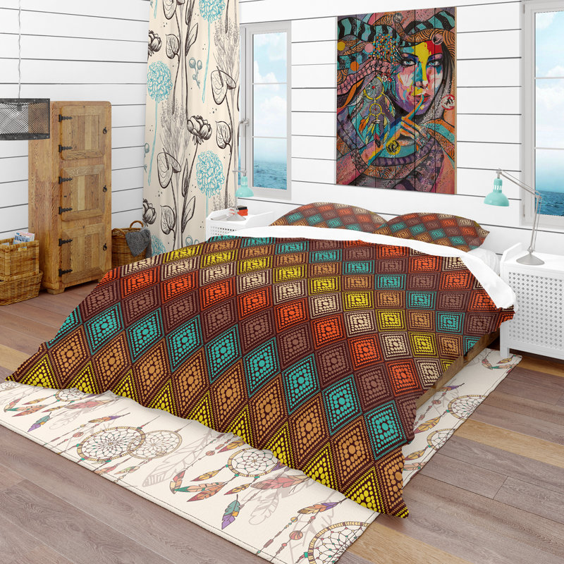 Ensemble de housse de couette moderne et contemporaine, Housse simple + 1 taie décorative