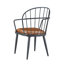 Chaise d'intérieur rembourrée avec pieds en métal (ensemble de 2)