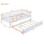Lit de jour simple en bois avec couchette et garde-corps, blanc-1137211491-1137211488