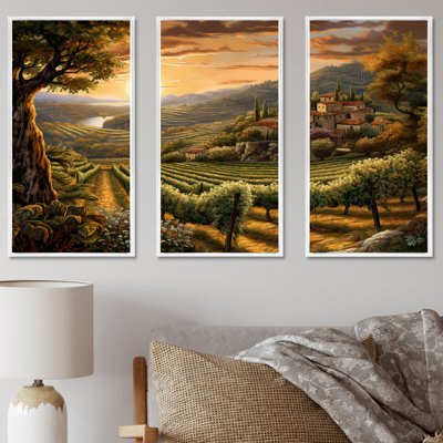«Vineyard Charm», ensemble d'art sur toile Vineyard