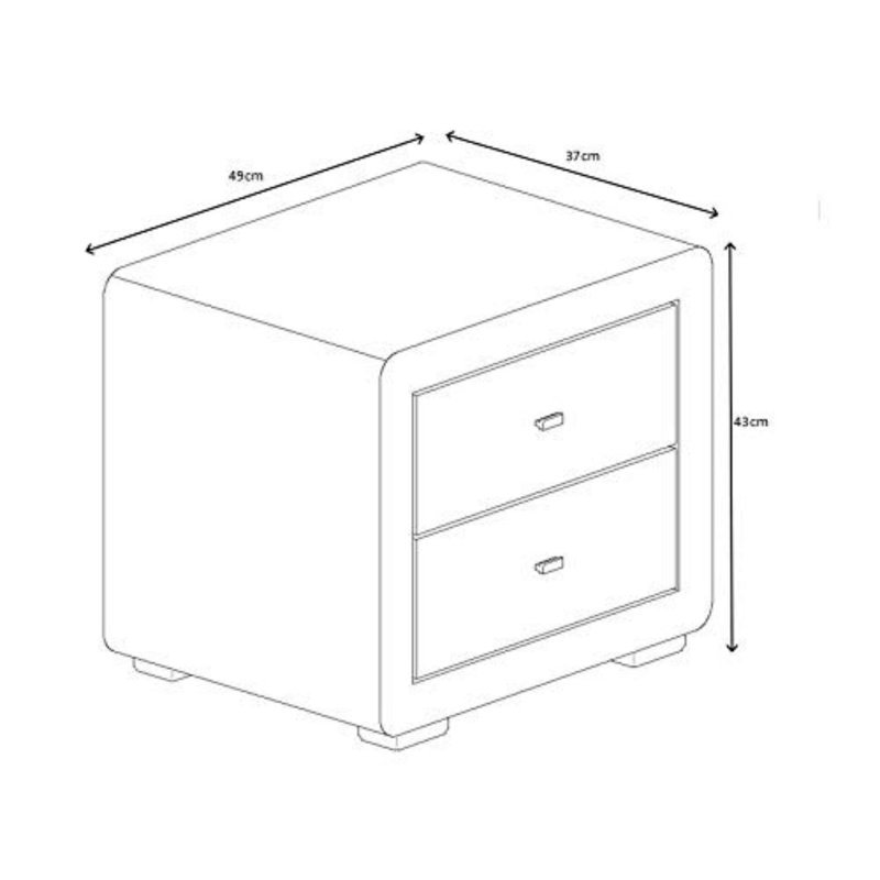 Beaucet 49cm W Manufactured Wood Bedside Table