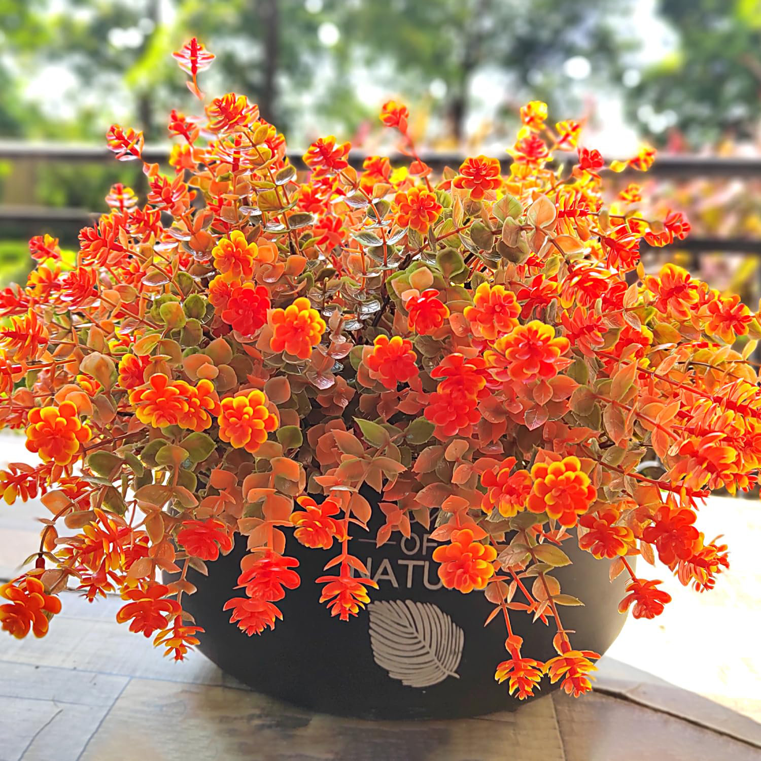 Primrue Artificial Fake Fall Plants Flowers For Outdoor Outside, 12 ...