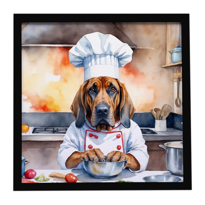 Bloodhound The Chef Framed Metal Print