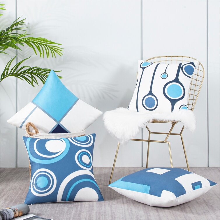 Four Square Geometric Throw Pillow