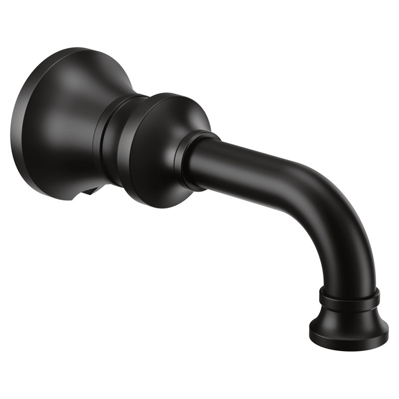 Bec de baignoire mural Colinet, Noir mat