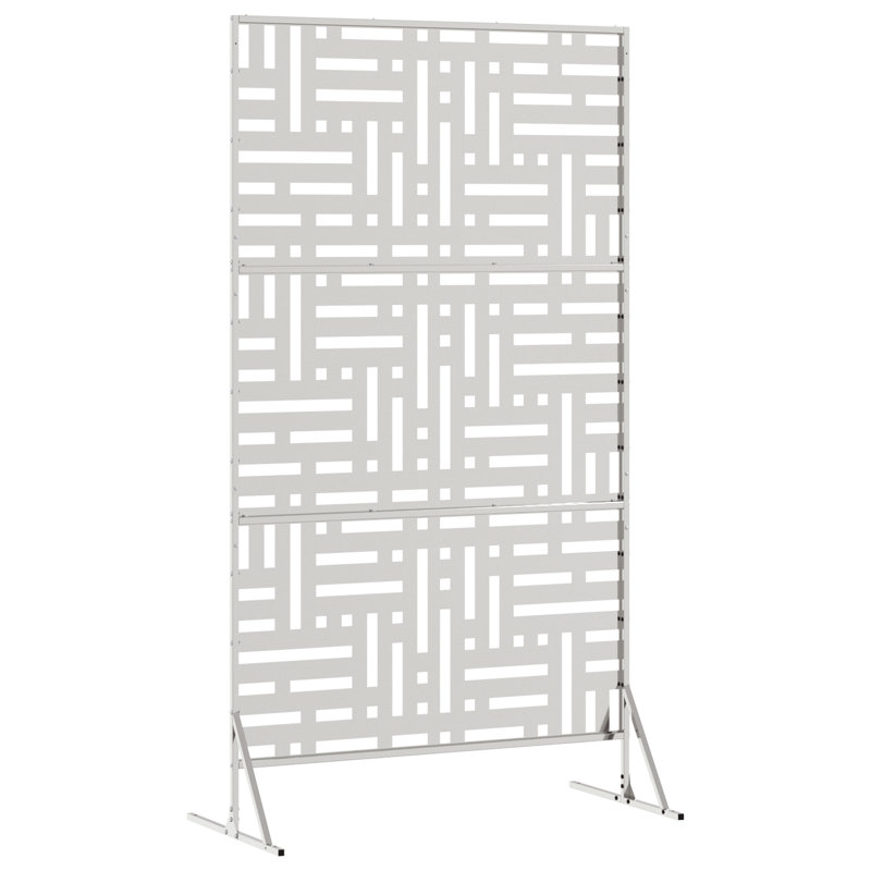 180cm H x 100cm W Metal Fence Panels, Silver