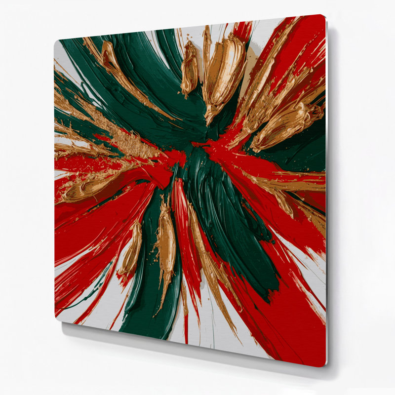 «Lyrical Abstraction 53», art mural en métal brun, H 8 po x l 8 po