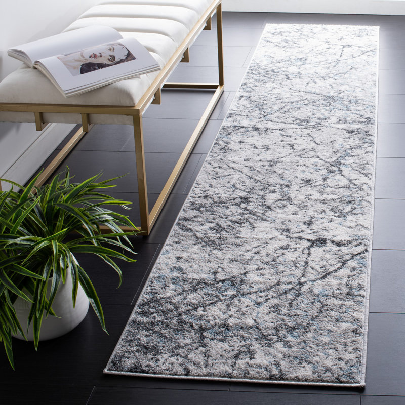Ethellee Performance Abstract Rug, Runner 2' x 9'