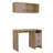 Khali 2-Pc Office Set, Two Shelves, Two Drawers, Wall Cabinet, Single Door Cabinet