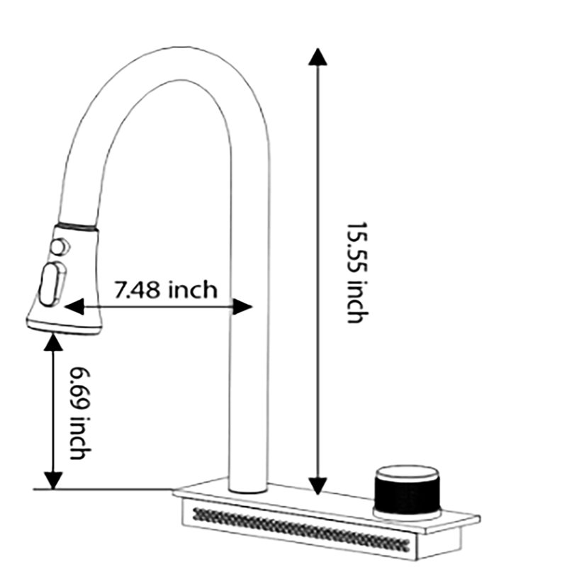 Évier 33 x 22 po en composite de quartz blanc - élégance en cascade, robinet coulissant, poste de travail avec plusieurs accessoires combinés pour l'ambiance de la cuisine et le robinet et différents agrégats