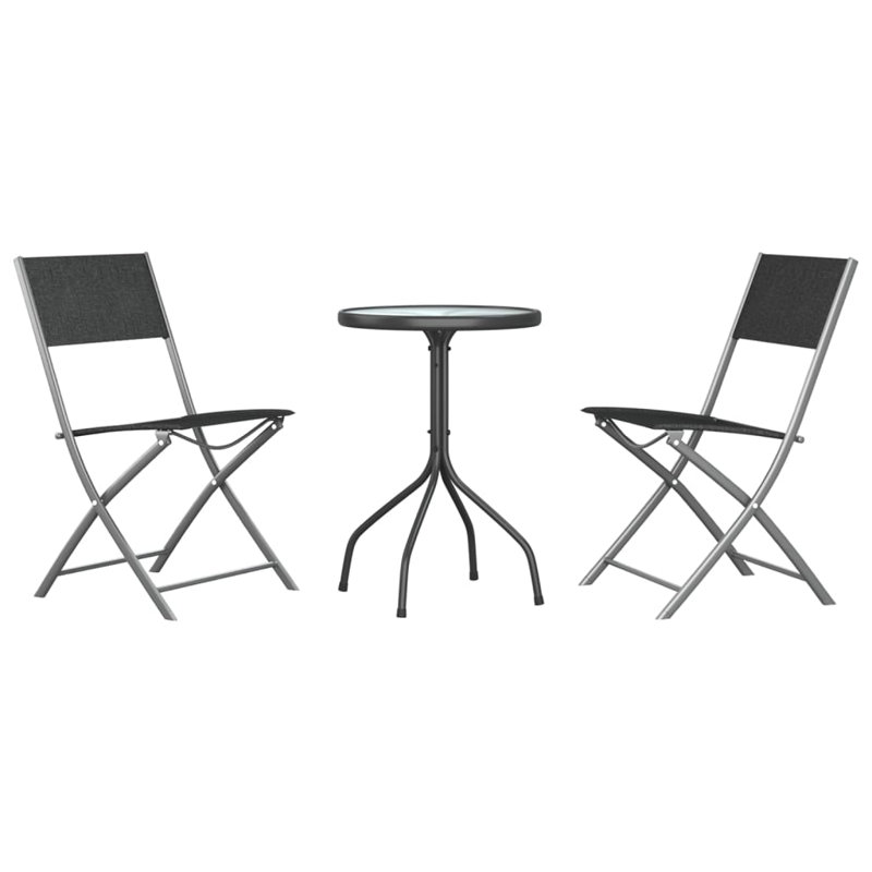 Maddalyn Garden Dining Set Black Steel