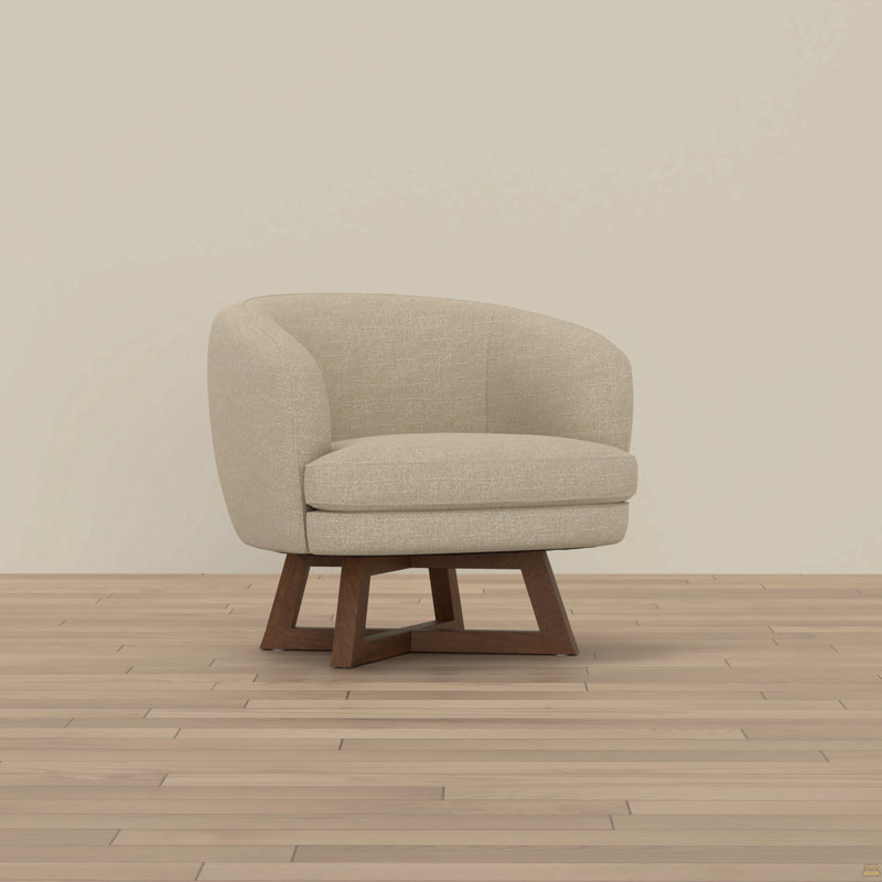 Chaise d'appoint pivotante beige sable