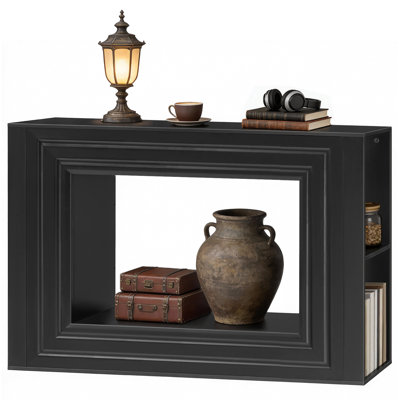 Console 47,2 po avec tablettes réglables, table d'entrée avec rangement