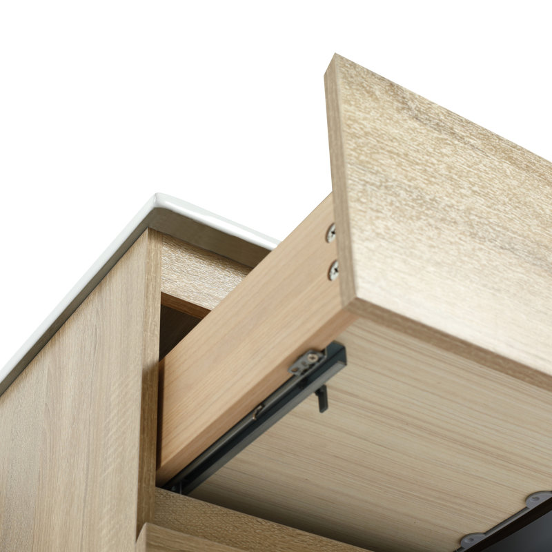 Meuble-lavabo 30 po, contreplaqué de chêne, armoire de salle de bain avec solution de rangement, contreplaqué, Naturel
