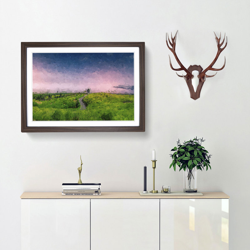 Driving Through Tenerife in Abstract - Picture Frame Graphic Art Print, Walnut Framed, 36cm H x 48cm W x 2cm D