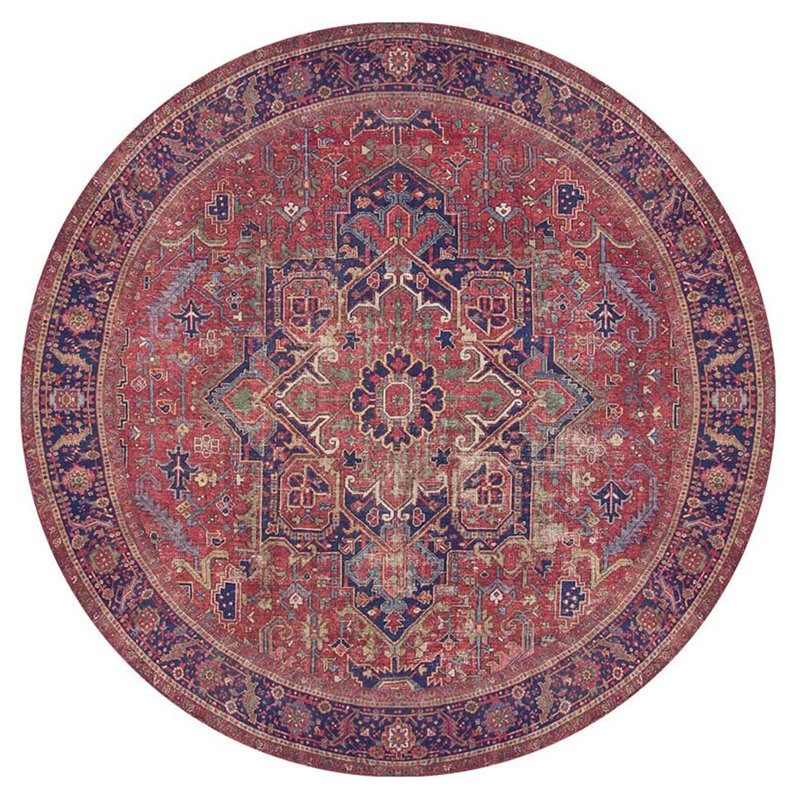 Premium Round Carpet (90.6 inches), 100% Polyester, 1850 g/m² | 4 mm Pile Height, Recycled Poly Cotton Underside | Machine Washable at 30°C, Ideal for Living Room & Bedroom, Soft and Durable Design