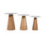 Topher Marble Top Three Pack Solid Wood Accent Table Set-1366725090