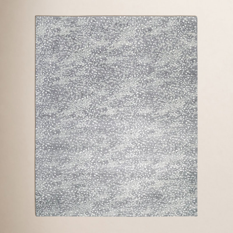 Hand Knotted Abstract Indoor Rug, Rectangle 3' x 5'
