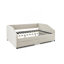 Grand lit de jour avec canapé-lit tapissier capitonné à deux tiroirs, tissu en lin, beige (88 po x 64,5 po x 34 po)-757469614-757469587