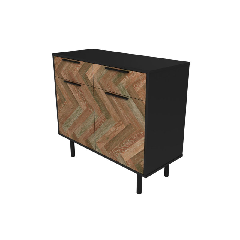 Gassville 2 - Door Standard Accent Cabinet, Black
