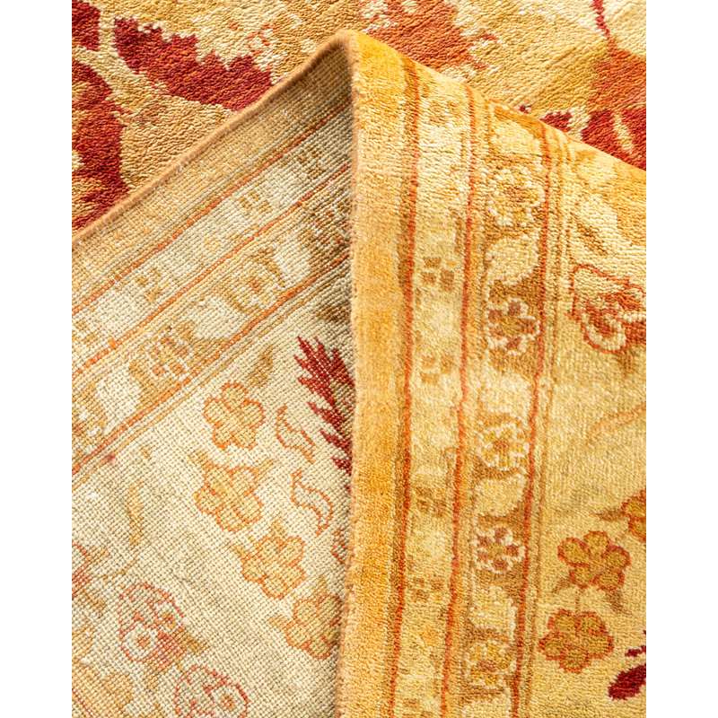 Tapis unique rouille / beige noué à la main Shiffa 8 pi 2 po x 10 pi 5 po