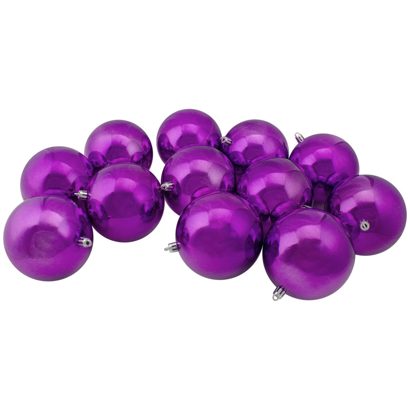 Boule de Noël brillante incassable, Mauve vif