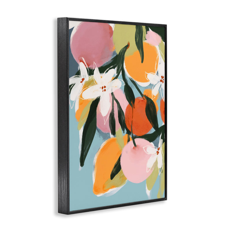 Giclée encadrée, fruit de l'été, H 18 po x l 12 po, Giclée encadrée noir minuit