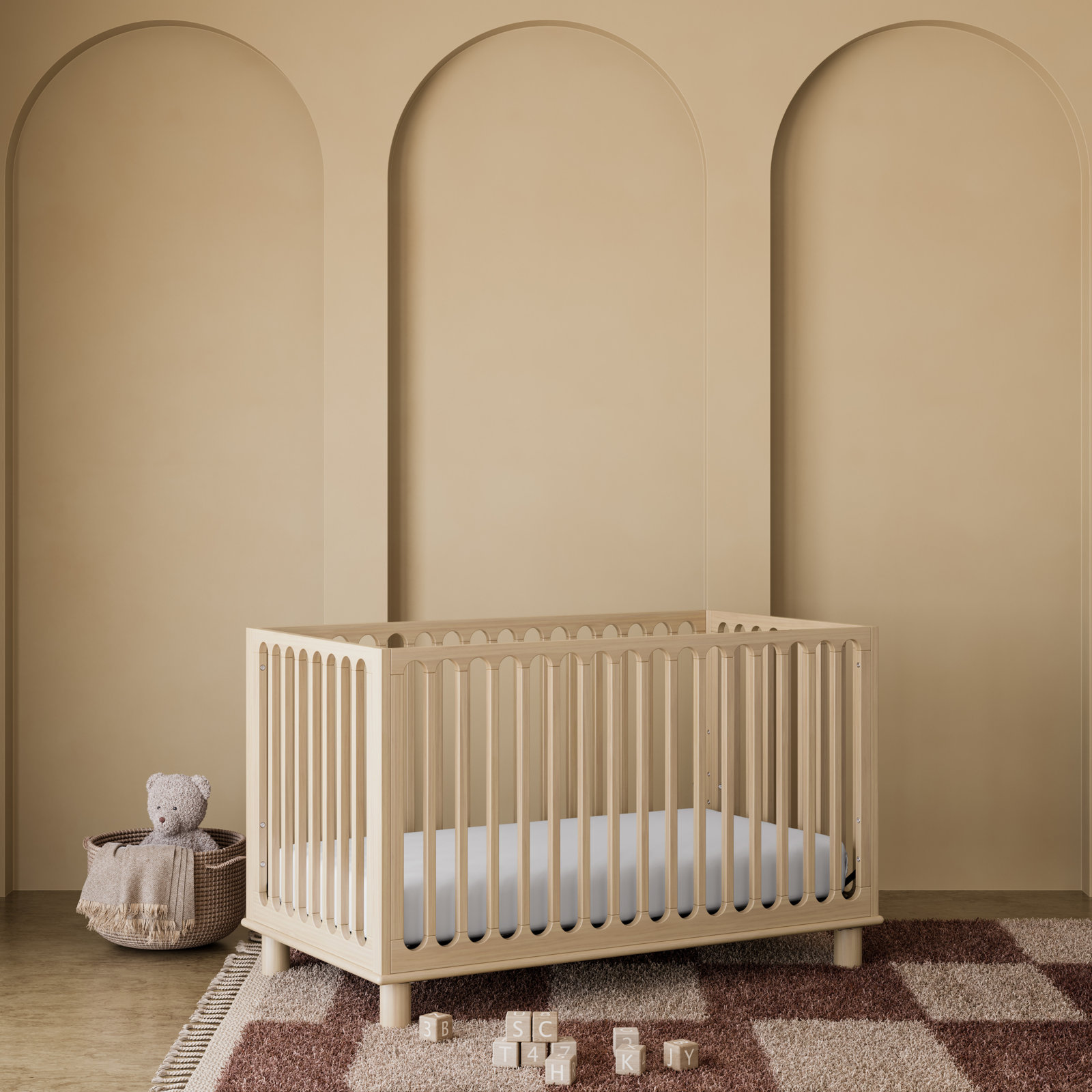 Sicily Pine 3-in-1 Convertible Crib, Driftwood, Crib