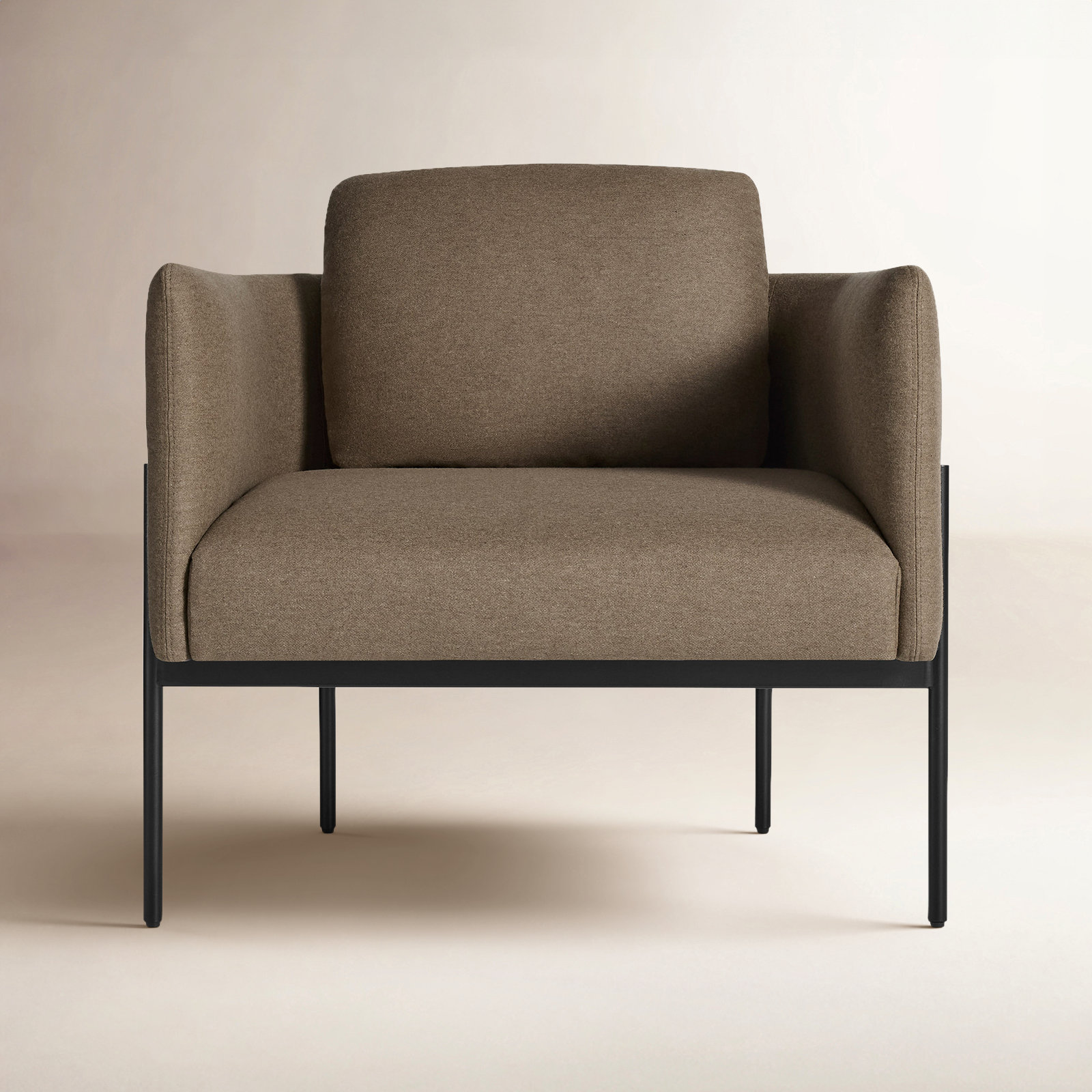 Getup Upholstered Armchair, Gabro Coffee Wool Blend