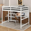 Lit mezzanine en bois avec bureau, tablettes et tableau d'écriture-1124746252-1124746253