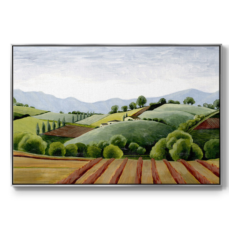 «Tuscan Valley S Croquis III», reproduction sur toile, H 17 po x l 25 po x P 2 po, Argent