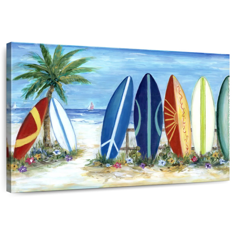 Senne Surf's Up Surfboards, 20" H x 30" W