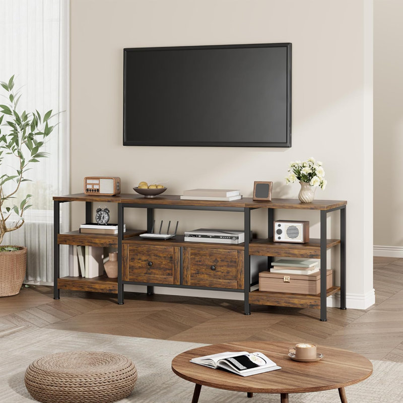 Unfinished TV Stand, 64.3cm H x 199.9cm L x 39.9cm W, Brown