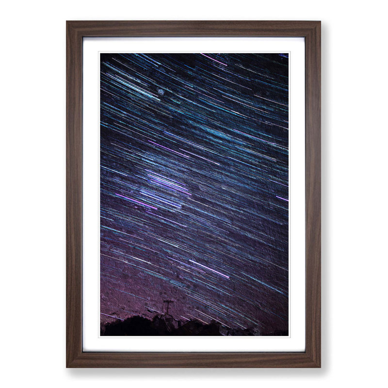 Stars over Spain - Picture Frame Painting Print, 48cm H x 36cm W x 2cm D, Walnut Framed