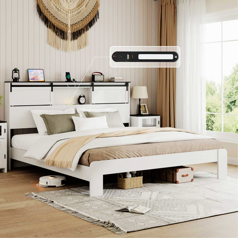 Bed Frame With Charging Station