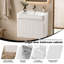Meuble-lavabo simple avec comptoir en céramique-136652284