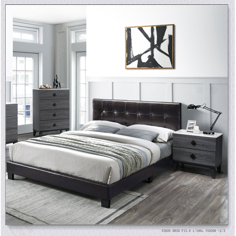 Mobilier de chambre à coucher 1pc, Full, Brun