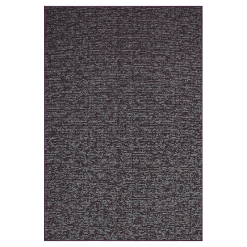 Elemental Accent Rug - Purple Distressed Geometrical Print, Rectangle 5' x 8'