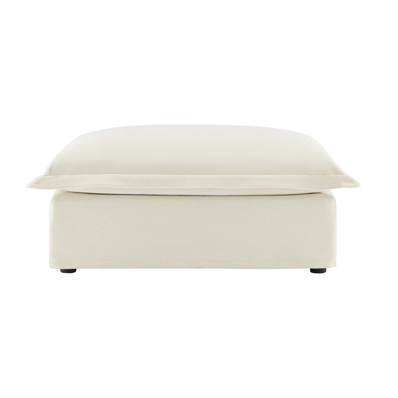 Modern Ottoman Ottoman Modern, Chenille Ottoman, Cream