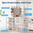 Corner Vanity Desk with LED Lighted Mirror Charging Station and Storage Cabinet with Stool for Bedroom-860615957