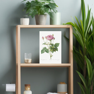 Contemporary Art Abstract Retro Vintage Rose Flower Landscape Wall Art